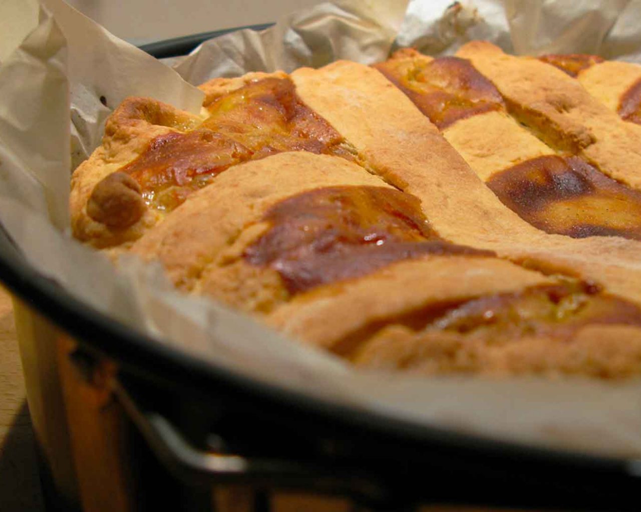 Pastiera napoletana con crema pasticcera