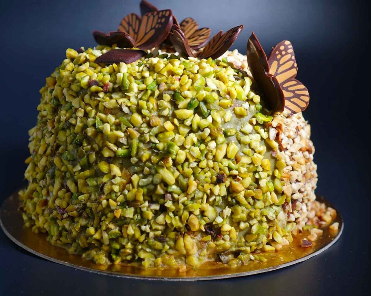 Torta con crema di pistacchio